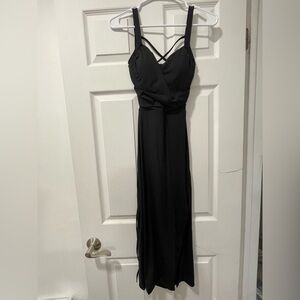 HALARA Black Strappy Maxi Dress